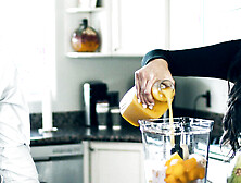 Big tits skinny Latina beauty silences a colleague by riding him