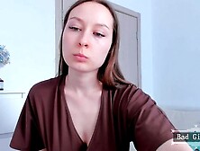 Small tits skinny very petite long hair babe