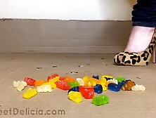 Giantess Gummy bear Crushing by Feet - HotFeetDelicia