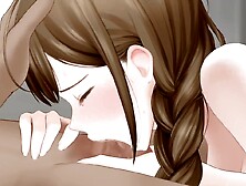 this babe lets him cum in her throat