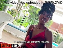 Super Constricted Ebony Teen RAILED COARSE By Large White Rod After Sloppy Head