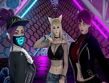 [Mmd] Itzy - Loco Ahri Akali Kaisa Evelynn Seraphine Kda Sweet Kpop Dance 4K 60Fps League Of Legends