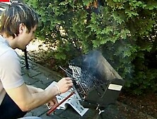 Jana gets fucked in the garden