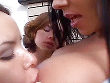 3 Steamy Lesbians Lick Each Other All Over