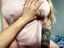 Step Brother watch Porn with Step Sister and her into Fucking - Olivia Bay