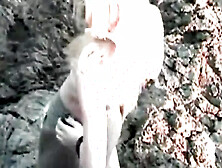 Jessica: Blonde Playing at the Beach