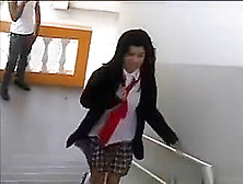 Schoolgirl Fucked By Lover In A Bathroom