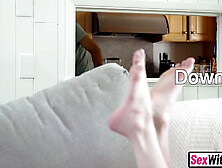 Thin teenie stepsis and massive booty bestie lose bet and fuck stepbro
