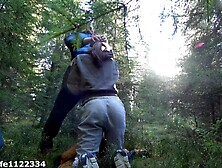 Wild screw in the public park with a giant ejaculation on the booty