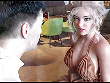 Sexy stripper showcases big boobs in a reverse cowgirl position