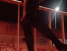 Dirty Slut Annemieke Pissing In Public On A Bridge