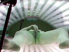Luscious Teen Caught Pleasuring Herself In A Tanning Bed