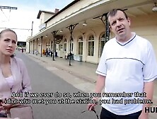 Real Man Watches How His Lassie Sucks Strangers Cock For Cash