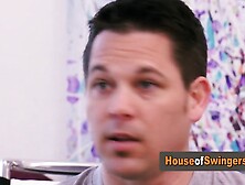 As a birthday present swinger ladies suck a guy s cock one by one, it is the best day of his life.