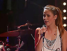 German Beauty Teen Singer On Stage