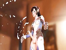 D. Va Overwatch Transexual Futa Leaves Cum