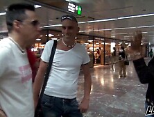 LECHE69 - Aged Spanish woman sucking a homeless guy's wang on the street