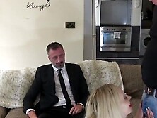 Triple Threat Blowjob - Older Guy Sandwich barely legal Babe Epiphania Jones