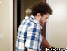 Ebony Milf's Thigh-High Booties Get Filled With StepSon Sperm On Thanks Giving