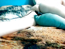 Horny Stepmom Pillow Humping with Vibrator Until Orgasm