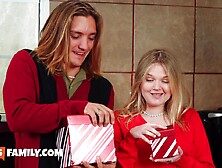 Breasty stepmom Penny Barber makes hawt foursome Xmas fuckfest for spouse with Coco Lovelock