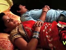 Indian Housewife Aunty Varsha Romance With Husband Friend In Bedroom On Saree Hot Telugu Short Film ???