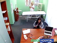 Fake Hospital Breasty gorgeous patient has her large tits oiled and examine