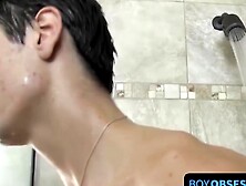 BoyObsession. com - Wild twink Nathan's dildo stuffing and wanking under shower
