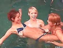 Pool Lesbian Fun With Naked Playful Natasha