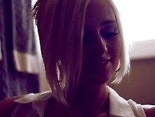 Kate England is a tiny titted,  golden-haired lady who desperately needs a worthwhile screw,  right away