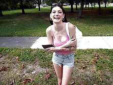 Sophie Tyler is getting picked up outdoors