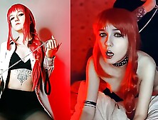 Chainsaw boy.  Makima lost control of her pet.  Cosplay - Sunako Kirishiki