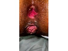 Ebony Hotty Pushes out Anal Creampie