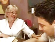 Granny Teacher Flirts With Her Student