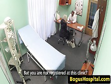 Euro Amateur Rides Doctor Before Blowjob