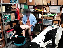 Shoplifter Alex Harper enjoys sex in the office by LPs cock