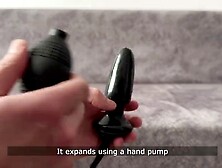 Testing An Anal Dilator.  With Speech And Subtitles