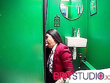 Schoolgirl Sucks Dick At The Gloryhole