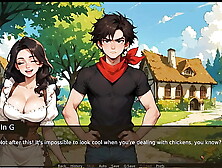 Farmer Kink [ TABOO Asian cartoon Game ] Ep. four SURPRISE BONER in front of the MAID !
