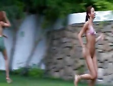 Slovak Chicks Watersports In The Garden