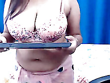 Curvy Indian Cam Girl's Big Boobies On Display