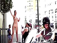 Naked Euro Blonde Beauty In Public