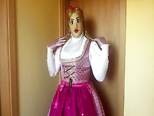 Shemale Dirndl Sucks Cum Out Of Condom