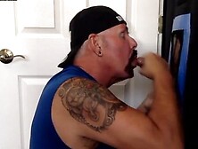 Gloryhole Bj Dilf Takes Cock Very Deep In His Hungry Throat