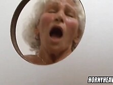 Groping Granny At The Gloryhole