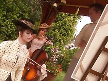 She Was Playing Cello and Her Lesbian Friend Came and They Started Kissing Each Other