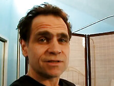 Golden-haired hottie gets bazookas pegged whilst blind folded