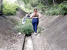 Big Boob Latina Girl Flashes Her Tits And Ass Outdoors