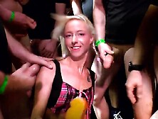 Adorable blonde MILF Takes Big Cocks - oral group sex hardcore with cumshot