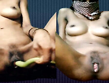 DESI CUTE GIRL HARD MUSTERBATION WITH AUBERGINE.